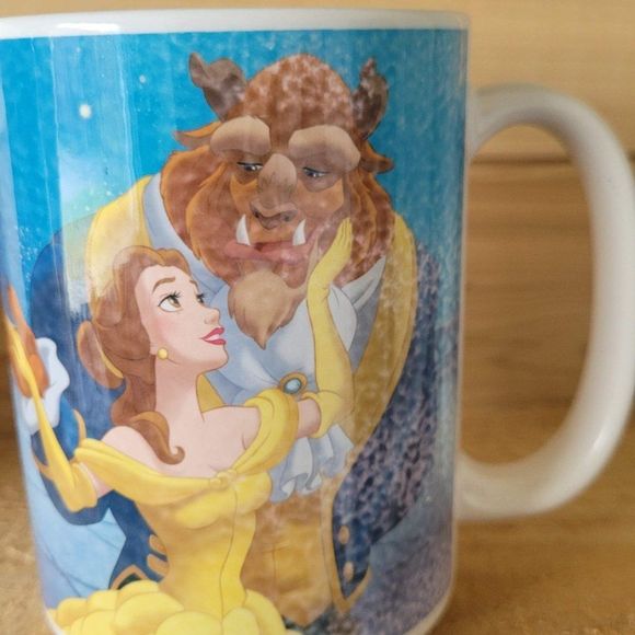 Disney Set of 2 Collectible Coffee Mugs, Beauty and the Beast full sized cups - Picture 3 of 16